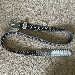 Nocona Belt Co. Women’s Genuine Leather Calf Hair Rhinestone Western Belt